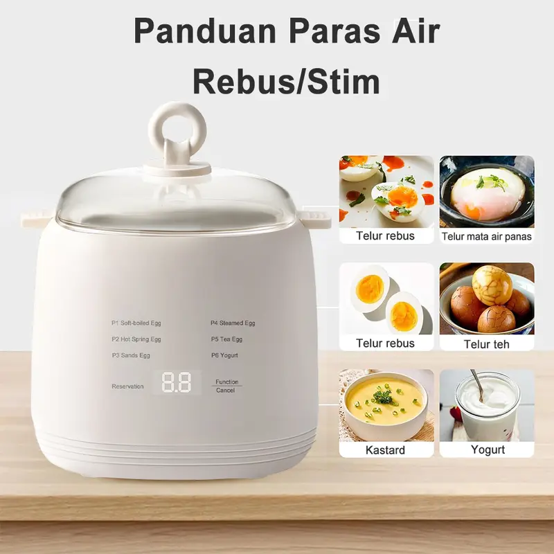 🥚✨ Telur Sempurna Setiap Kali SIMMO Smart Egg Steamer -  Letak Telur • Tekan Butang • Terus Siap Tanpa Gagal - 🔥 Produk Paling Laris Minggu Ini