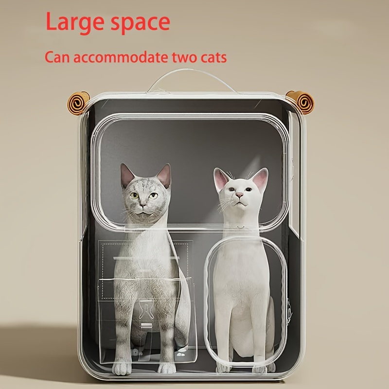 Pet Rolling Suitcase with Five Silent Wheels, Anti-Slip And Shockproof Cat Carrier for Convenient Outdoor Use, Breathable Mesh Dual-Shoulder Backpack with Large Capacity, Suitable for Carrying Or Pulling, for Cats And Dogs Up to 10Kg.
